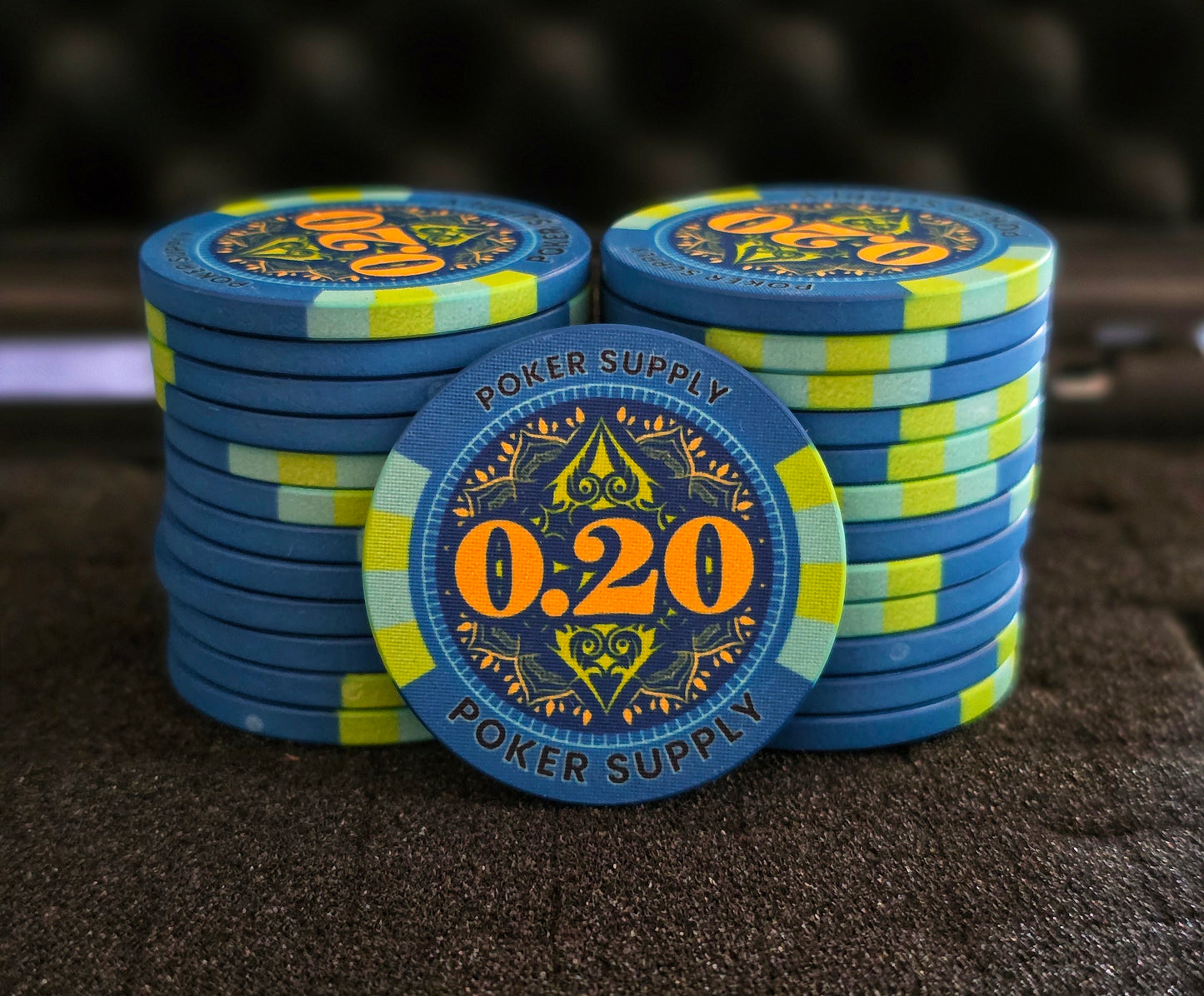 Value 0.20 - Ceramic poker chips (25 pieces)