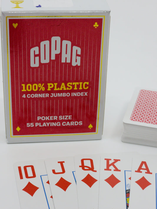 Cartes à jouer Copag, 100% plastique - Index Jumbo