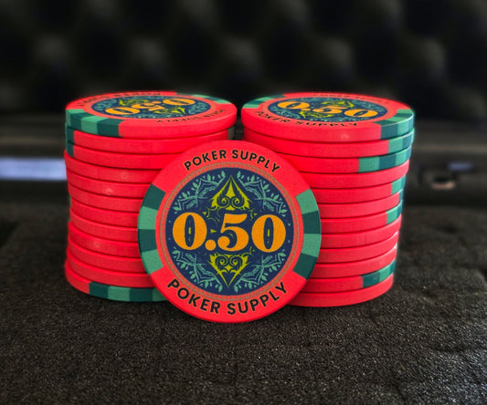 Wert 0.50 - Keramik Pokerchips (25 Stück)