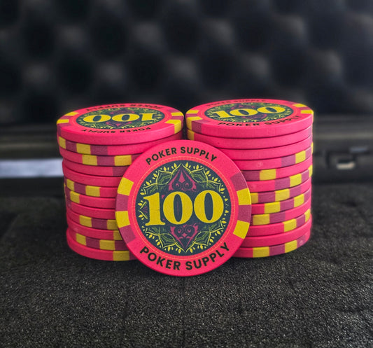 Wert 100 - Keramik Pokerchips (25 Stück)