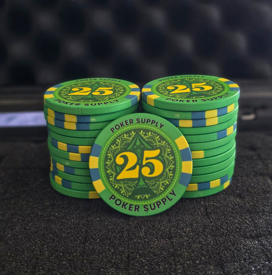 Wert 25 -  Keramik Pokerchips (25 Stück)