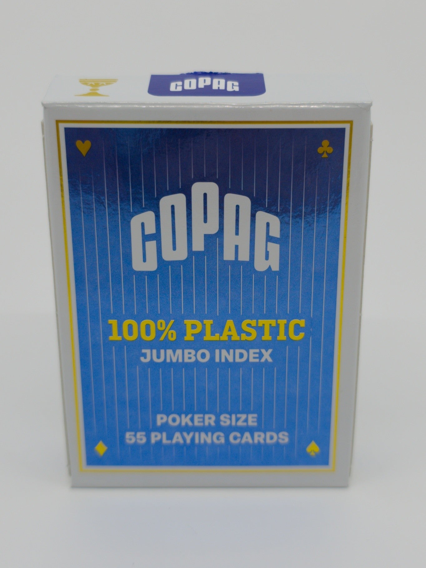 Copag Pokerkarten 100% Plastik - Jumbo Index - Blau