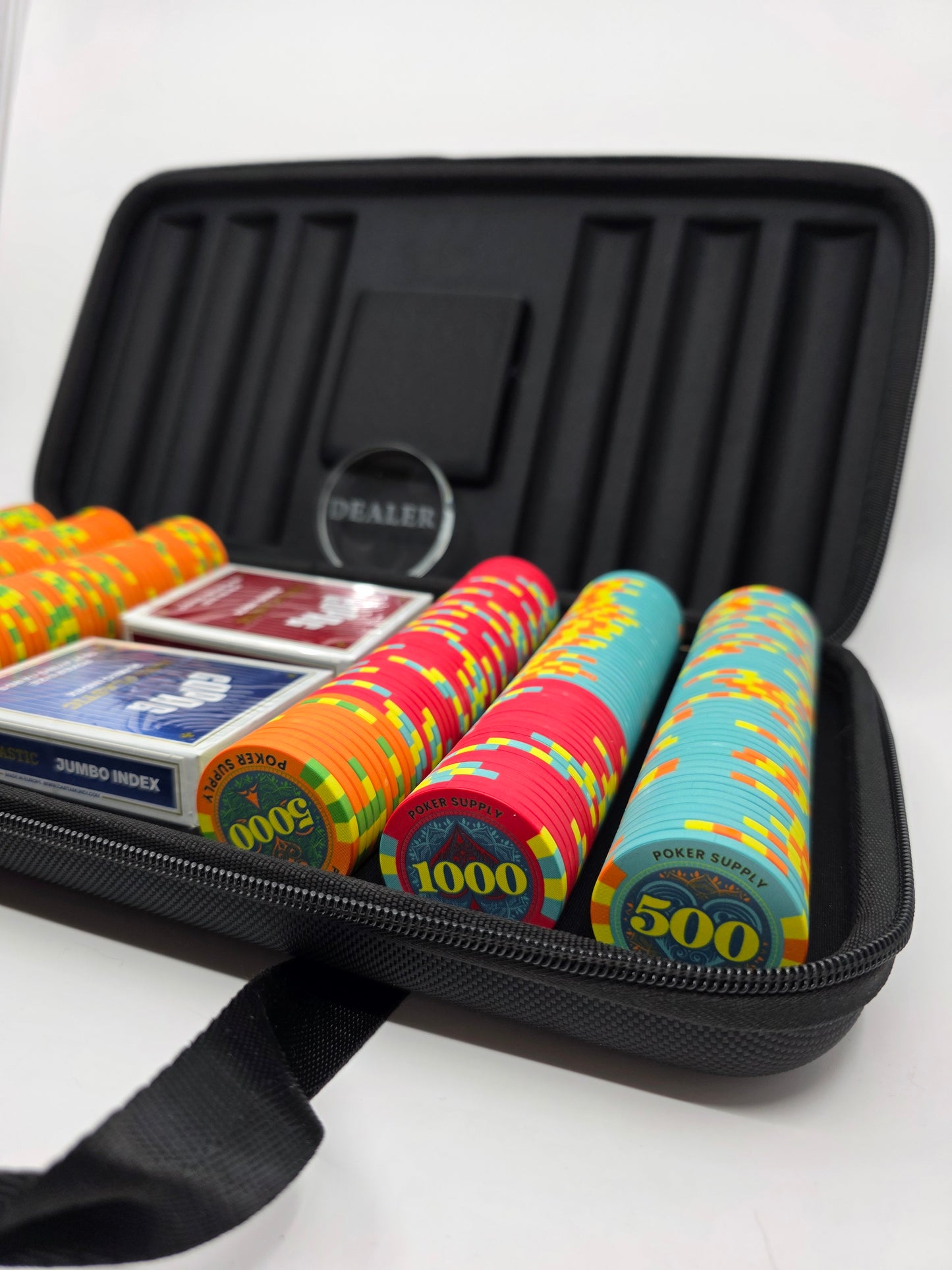 Turnierset Keramik Pokerchips -  300 Pokersupply Keramikchips